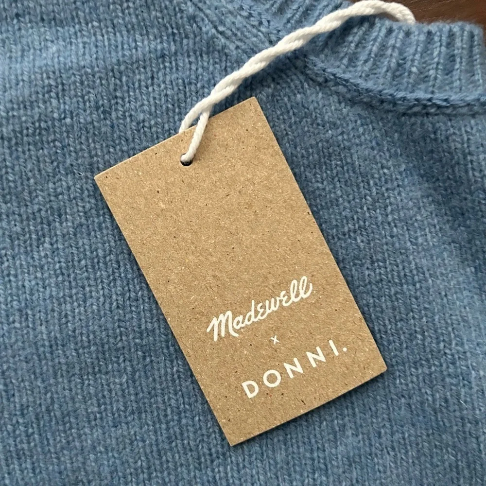 NWT Madewell x Donni (Re)sourced Cashmere Merino Sweater Tank 
Tranquil Ocean XL - Picture 4 of 11